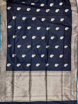 Banarasi Black Kataan Silk Saree