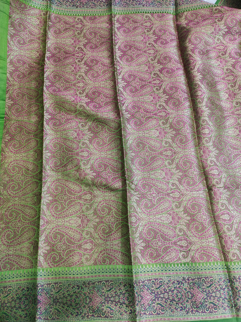 Green Color Pure Silk Banarasi Saree