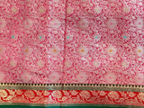 Light Green Semi Silk Banarasi Saree