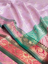 Pink Semi Silk Banarasi Saree