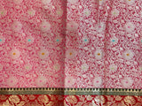 Pink Semi Silk Banarasi Saree