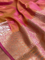 Orange Semi Silk Banarasi Saree