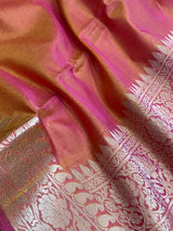 Orange Semi Silk Banarasi Saree