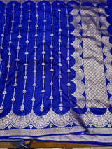 Handwoven Tusser Georgett Banarasi Saree