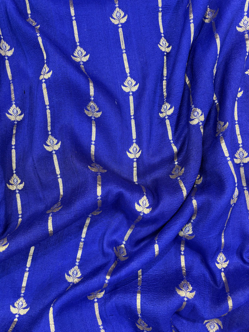 Handwoven Tusser Georgett Banarasi Saree