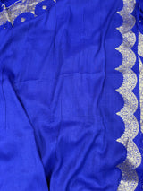 Handwoven Tusser Georgett Banarasi Saree