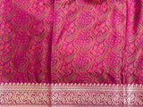 Mustard Semi Silk Banarasi Saree