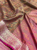 Brown Semi Silk Banarasi Saree