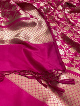 Magenta Semi Silk Banarasi Dupatta
