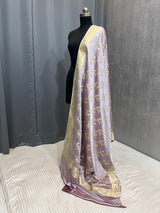 Lavender Semi Silk Banarasi Dupatta