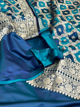 Rama Green Semi Silk Banarasi Dupatta
