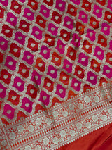 Orange Semi Silk Banarasi Dupatta
