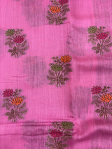Munga Silk Pink Banarasi Saree