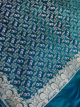 Rama Green Semi Silk Banarasi Dupatta