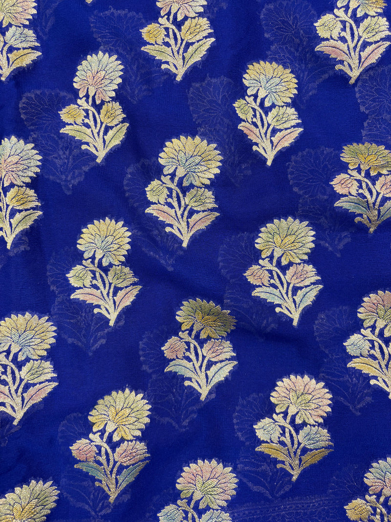 Khaddi Georgett Banarasi Saree