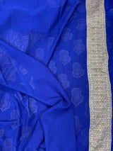 Khaddi Georgett Banarasi Saree