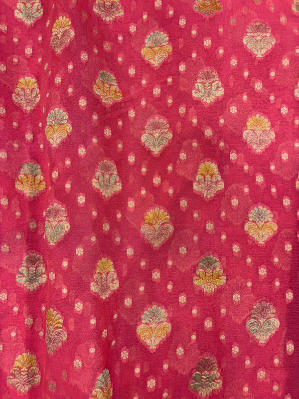 Khaddi Georgett Banarasi Saree