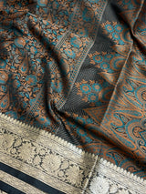 Brown Semi Silk Banarasi Saree