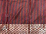 Maroon Semi Silk Banarasi Saree