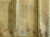 Mehendi Green Cotton Silk Banarasi Saree