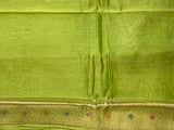 Mehendi Green Cotton Silk Banarasi Saree