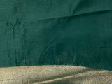 Bottle Green Cotton Silk Banarasi Saree