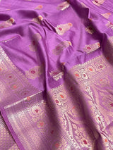 Pink Cotton Silk Banarasi Saree