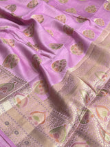 Pink Cotton Silk Banarasi Saree