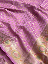 Pink Cotton Silk Banarasi Saree