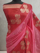 Light Pink Viscose Silk Banarasi Saree