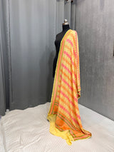 Multicolour Pure Khaddi Georgette Silk Dupatta
