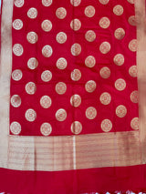 Red Semi Silk Banarasi Saree