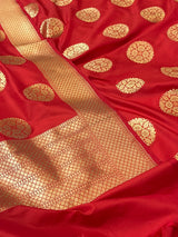 Red Semi Silk Banarasi Saree