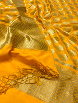 Mustard Semi Silk Banarasi Dupatta