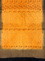 Yellow Semi Silk Banarasi Dupatta