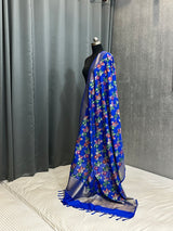 Royal Blue Semi Silk Banarasi Dupatta