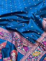 Blue Semi Silk Banarasi Saree