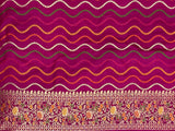 Magenta Semi Silk Banarasi Saree