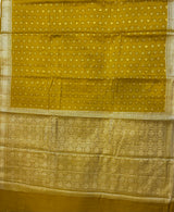 Mustard Pure Silk Saree