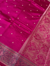 Magenta Chiniya Silk Banarasi Saree