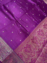 Purple Chiniya Silk Banarasi Saree