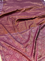 Magenta Munga Silk Saree