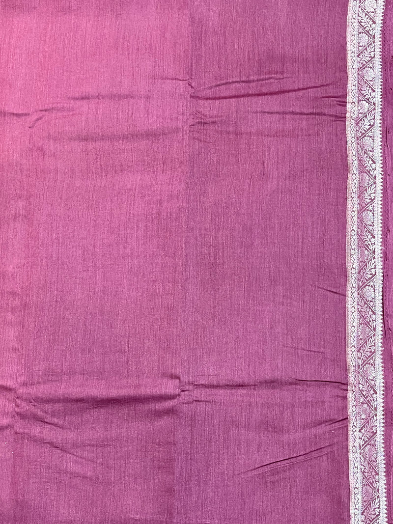 Magenta Munga Silk Saree