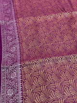 Magenta Munga Silk Saree