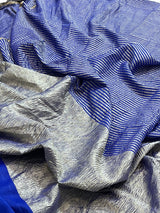 Royal Blue Munga Silk Saree
