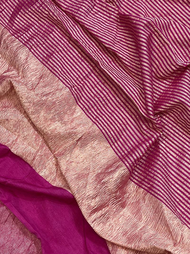 Rani Pink Munga Silk Saree