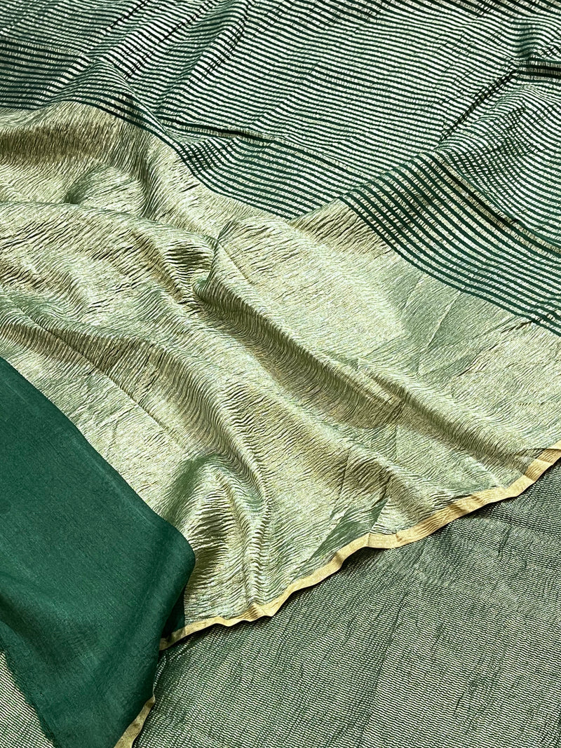 Bottle Green Munga Silk