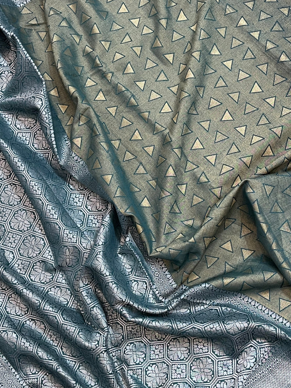 Rama Green Munga Silk Saree