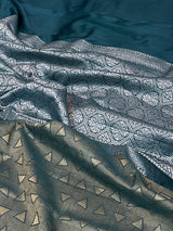 Rama Green Munga Silk Saree