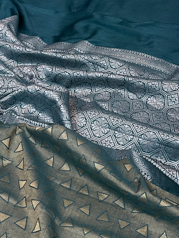 Rama Green Munga Silk Saree